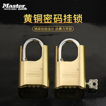 Master Brass Code Lock Padlock Household Waterproof Rust-proof and Rain-proof Bag Hook Anti-pry Warehouse Door Lock 177D