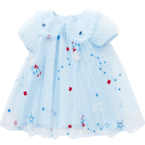 Balabala childrens clothing girls dresses baby summer clothes childrens skirts sweet and cute childrens mesh princess style