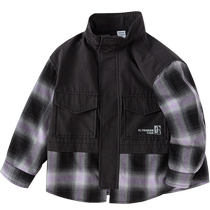 (Same style in Ultraman IP mall) Balabala childrens clothing boys long-sleeved shirt 2024 autumn new coat