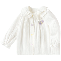 (Same style in the mall) Balabala baby shirt baby top thin girls shirt fresh sweet and fashionable