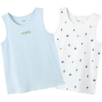 (Same style in the mall) Balabala Childrens Vest Autumn New Sleeveless Boys Home Clothing Two-piece Pack for Middle and Large Children