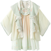 (Same style in the mall) Balabala Hanfu girls dress 2024 autumn childrens clothing childrens national style long-sleeved skirt