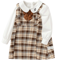 (Same style in the mall) Balabala childrens clothing girls fashionable suits autumn clothes JK college style children