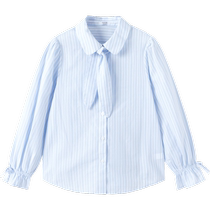 (Same style in the mall) Balabala childrens clothing girls shirts childrens shirts spring clothes big childrens long-sleeved tops sweet