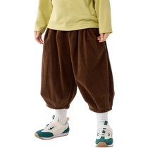 Balabala childrens clothing childrens pants boys and girls trousers 2024 autumn childrens bud-shaped casual pants loose and trendy