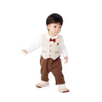(Same style in the mall) Balabala baby onesie boys romper autumn and winter style fashionable