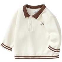 Balabala baby sweater boys winter knitted sweater baby tops childrens sweater pullover white warm