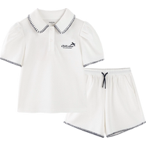 (Same style in the mall) Balabala childrens clothing girls suits summer clothes two-piece casual suits for older children