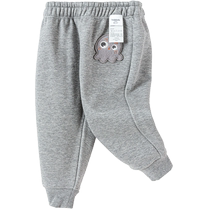 Balabala baby boys trousers winter girls trousers autumn and winter childrens casual velvet sweatpants to keep warm