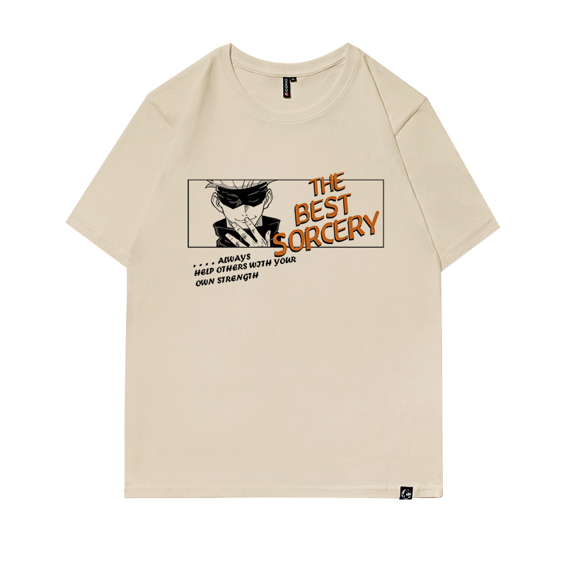 Rectangular English - KhakiSpell periphery T-shirt Short sleeve Article 5 Realization comic Cartoon Chaopai jointly T-shirt Half sleeve cotton summer new pattern male