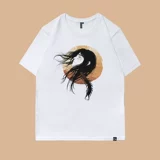 Японская аниме T -Fish Short -Sleeed Pavilion, окружающий гигантский бренд Tide Co -Brande Top Top Allen Two -Edaily Life