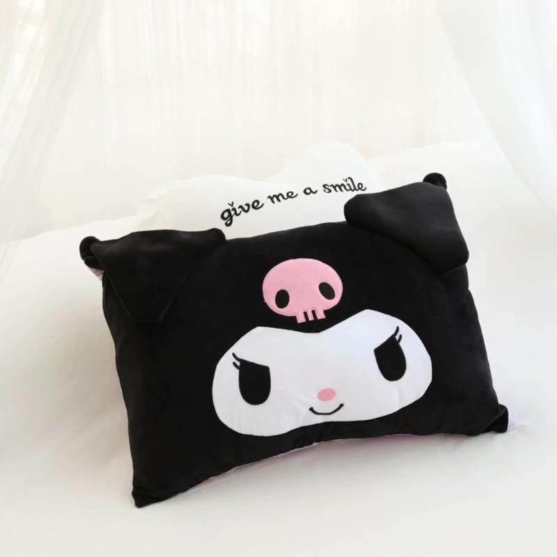 Little Devil's Pillow Caselovely Cartoon lovers Plush pillow case Removable and washable children student dormitory AB surface Single person pillowcase Pillow case female