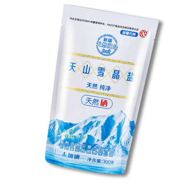 300g1袋无碘盐食用含硒新疆湖盐天山雪晶家用食盐无抗结剂