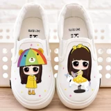 Детская белая обувь для раннего возраста, белые тканевые туфли