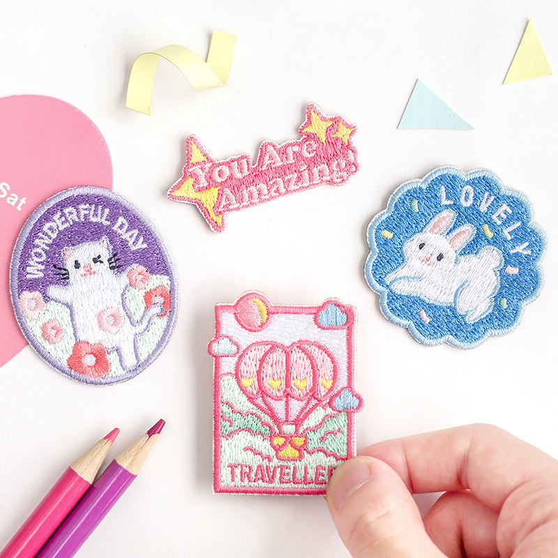 You are honey embroidery sticker cute girl ipad bag label sticker notebook mac decorative cloth sticker self-adhesive