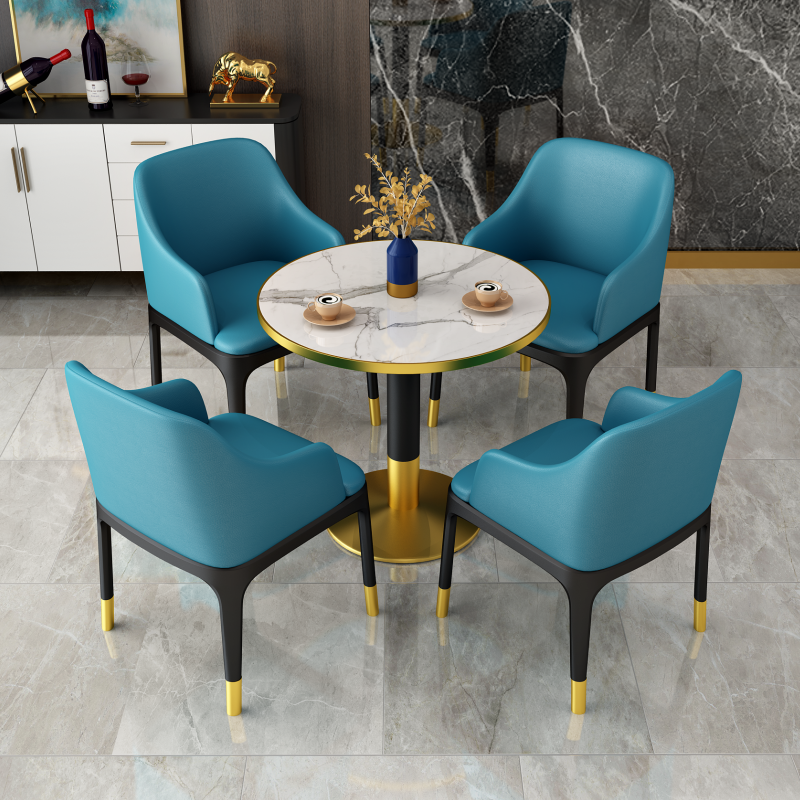 Negotiating table and chairs Combined Reception with guest dining table and chairs 4S Shop Sample House Display Center Balcony guests Balcony One Table Four Chairs Combo