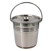 Paint bucket iron bucket with lid sealed iron bucket stainless steel deep well water iron sheet old-fashioned small discarded
