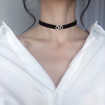 Choker necklace womens temperament collarbone chain short neck jewelry neckband net red black rope necklace new money ring tide