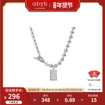 abyb charming necklace female niche design sense advanced non-fading New coolest baby pendant neck chain