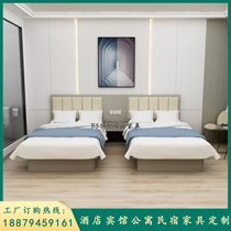 Hotel furniture standard room full set of hotel special bed homestay apartment rental house single room express hotel furniture full set
