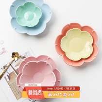 ezicok Sakura plate Cute small plate Japanese simple ice cream bowl Household sauce plate Dessert bowl small plate