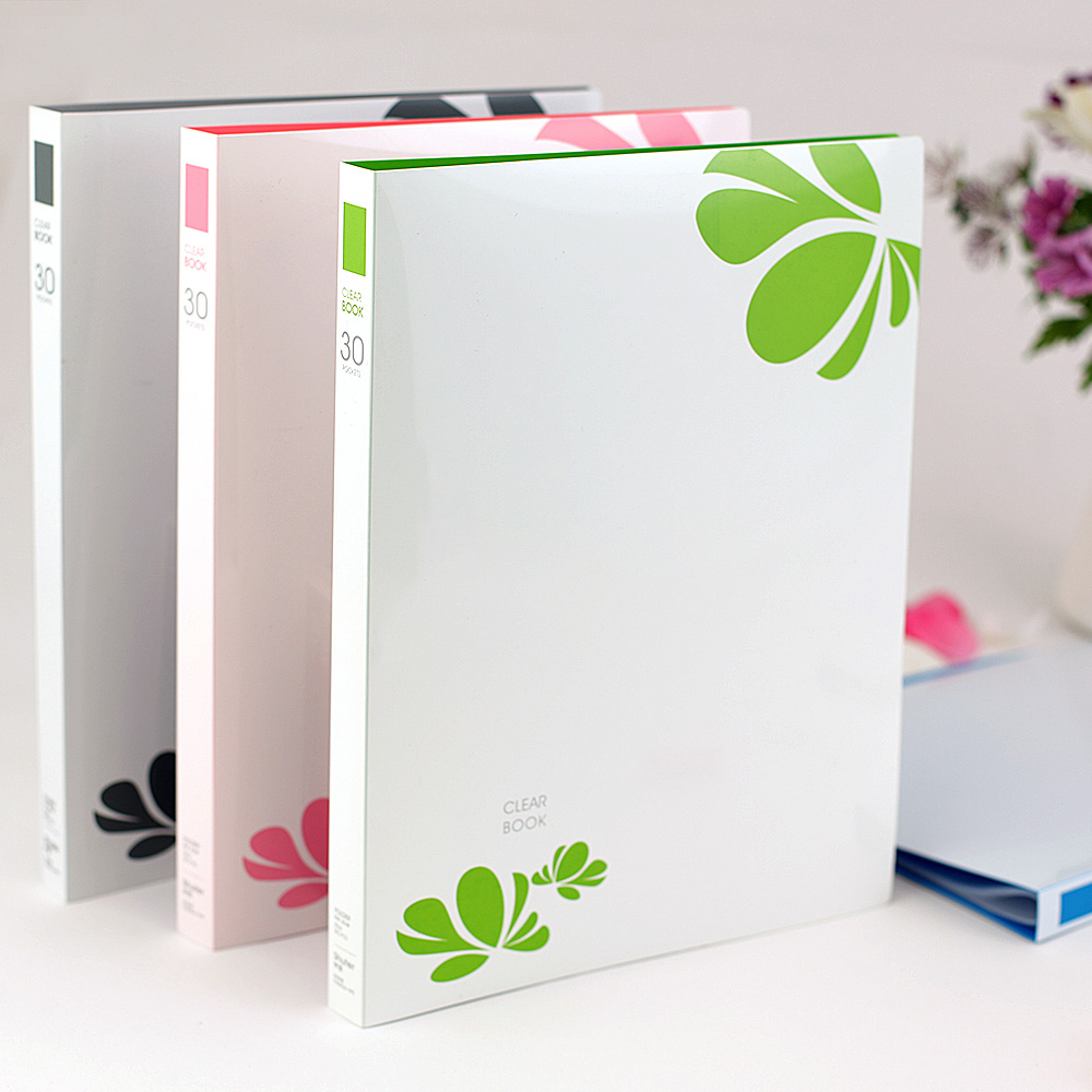 1 Korean version Shude A4 insert page folder plastic 30 page information book Fashion cute student paper clip