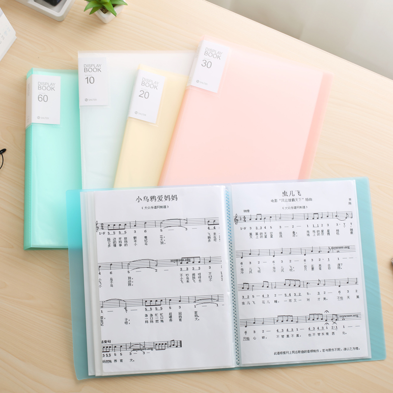 Shude piano score clip 40 pages folder sheet music clip information book 60 pages a4 folder insert bag transparent study