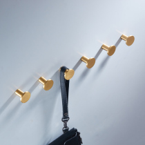 Nordic simple brass entrance hook Wall decoration hanging bedroom metal coat hook Full copper dress hook Gold