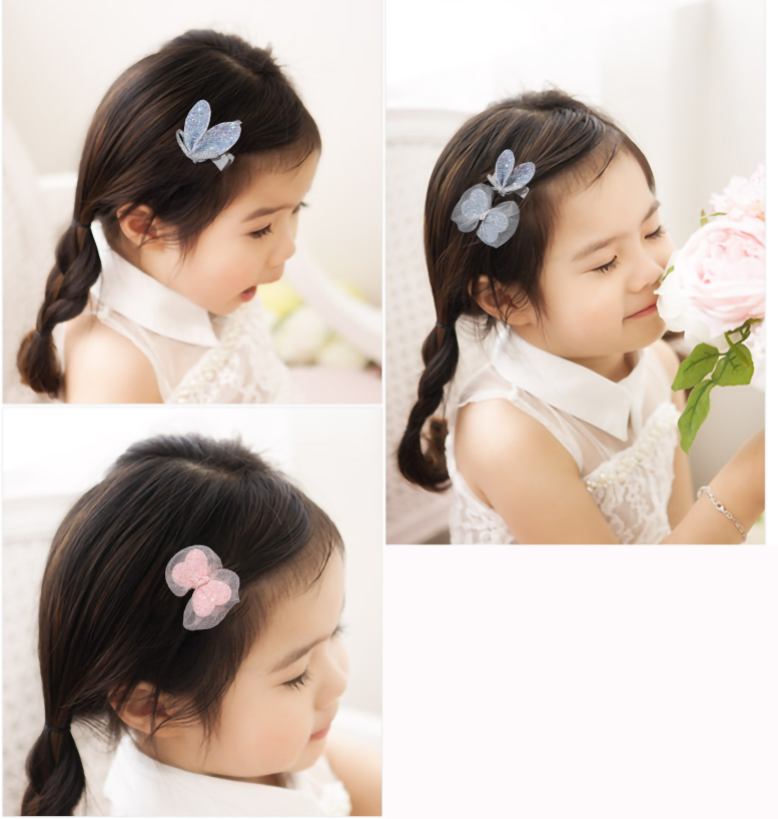 Princess Cute Bow Side Clip Set display picture 1