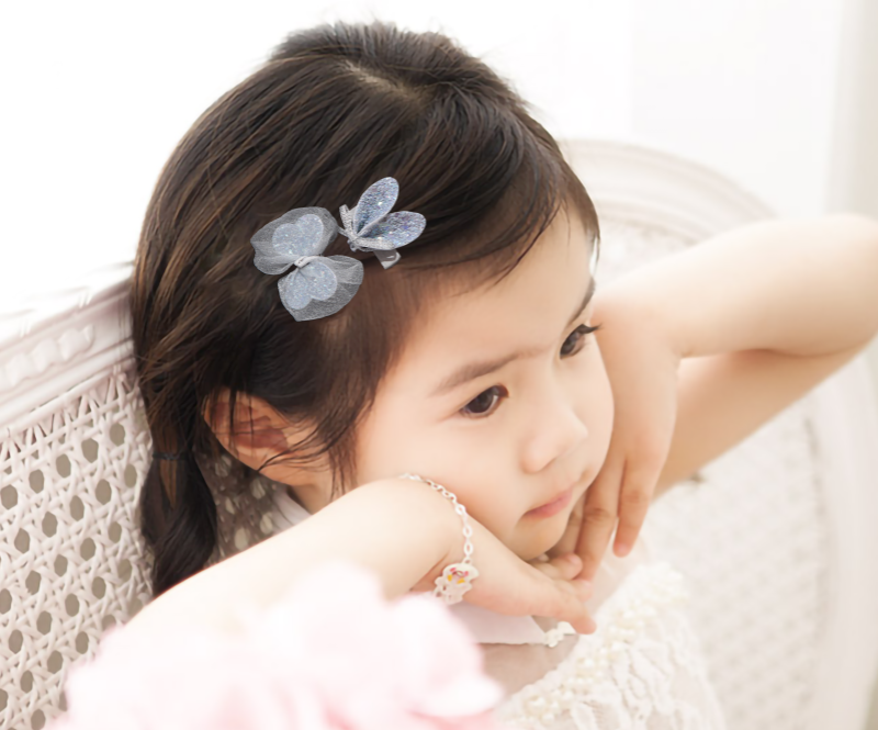 Princess Cute Bow Side Clip Set display picture 12