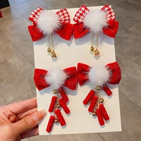 Колокольчик, заколка для волос с бантиком