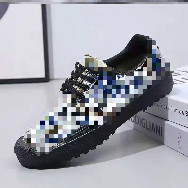 Military Training Shoes for Men, Summer Blue Non-Slip Sweat-Absorbent Ocean Breathable Camouflage Shoes for Training, Suitable for Junior High and College Students