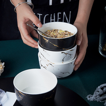 Nordic ceramic breakfast salad bowl ins large net red cute eating single Bowl household fruit dessert couple