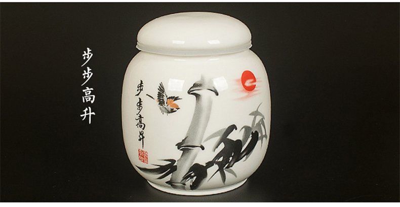 Small pot receives the new Japanese tea storage tanks tanks porcelain ceramic jar of honey paste seal pot