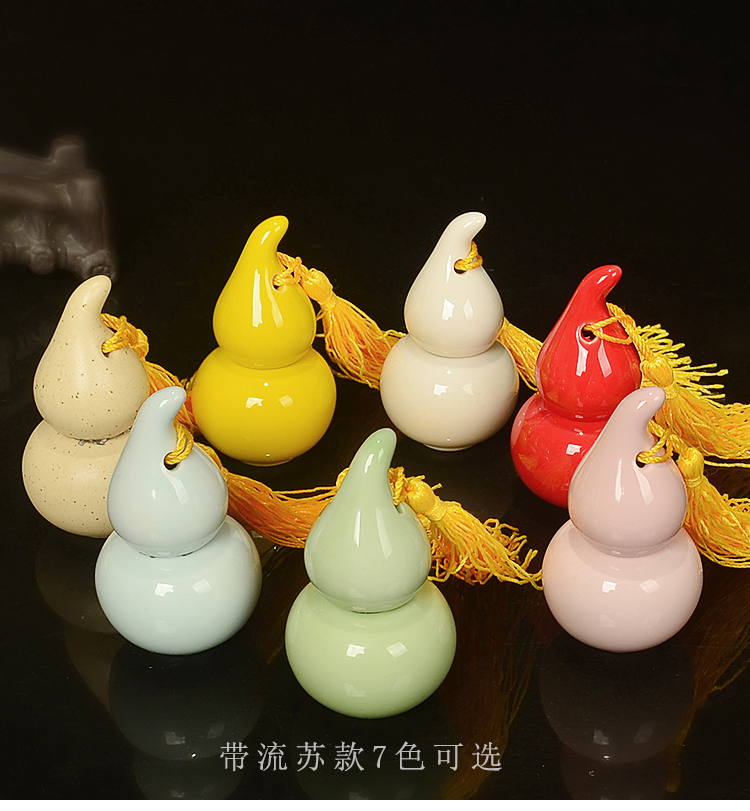 New ceramic bottle gourd mini pot powder powder packaging bottles of pills sealed pot storage small porcelain promotions