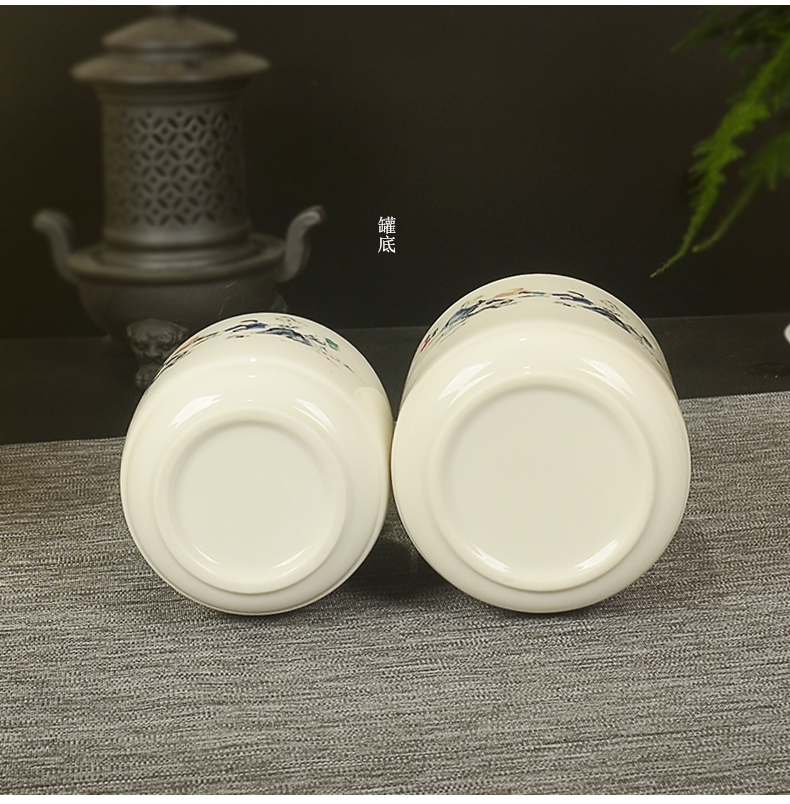 To DE new paste pot of honey ceramic paste porcelain jar solid yuan son tanks seal tea canister custom - made