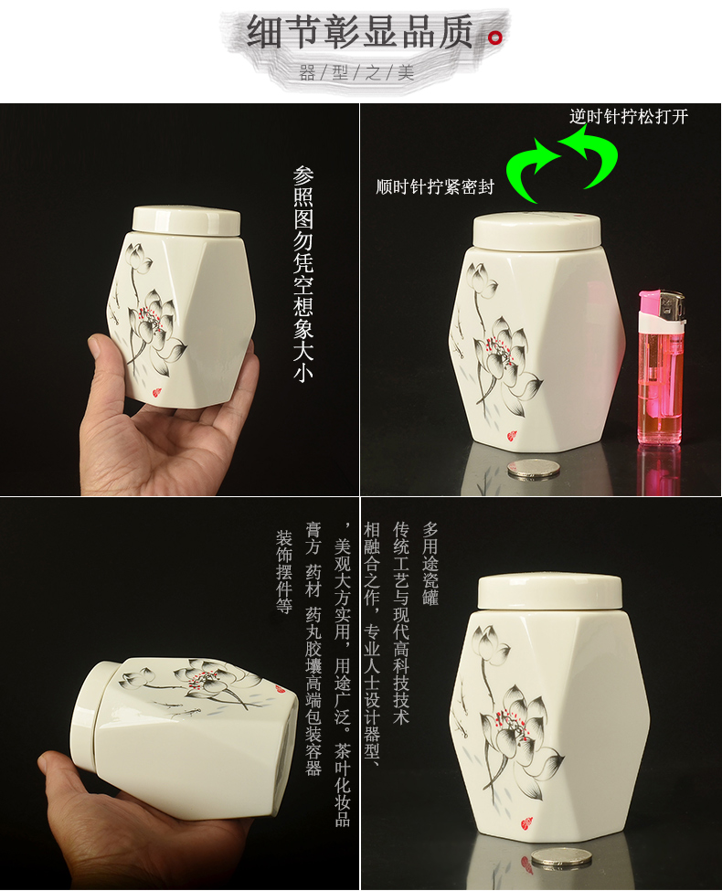 Substance Water chestnut of dehua white porcelain, ceramic tea pot small tea pot honey POTS powder sealed jar of new product promotion