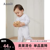 (clear cabin) Annai Childrens clothing Baby conjoined sleeping autumn and winter style baby toddlers cute long sleeves to climb for foreign air