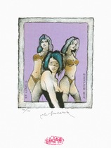 Czech-Suchanick (Vladimir Suchanek) stone version of the book collection ticket Three Goddess of Beauty