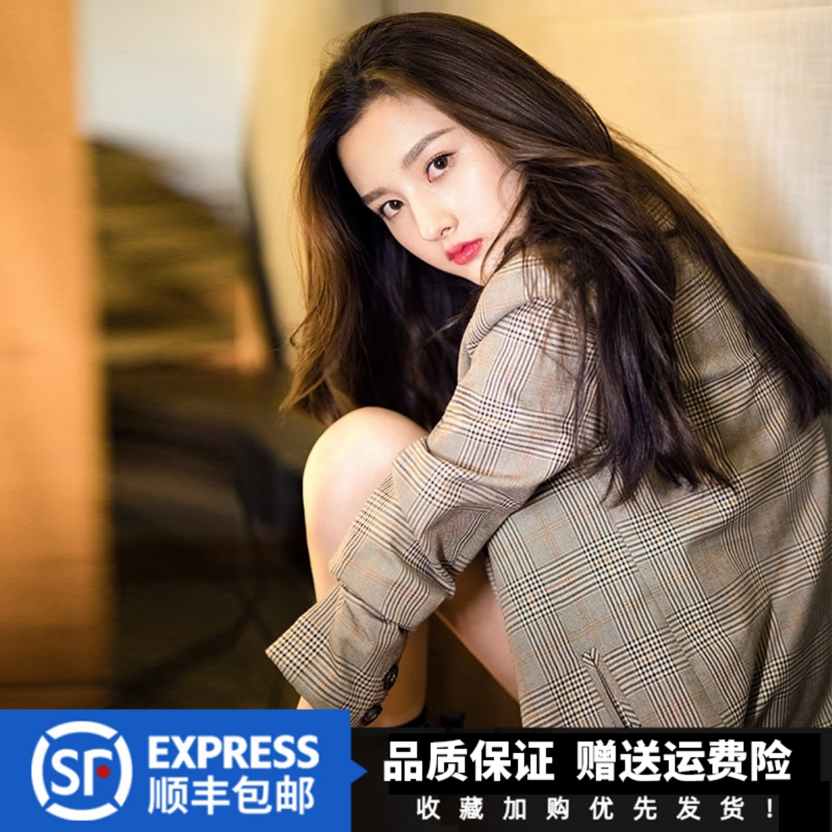 European station 2023 new autumn small suit coat female Han version plate thin chic temperament casual suit