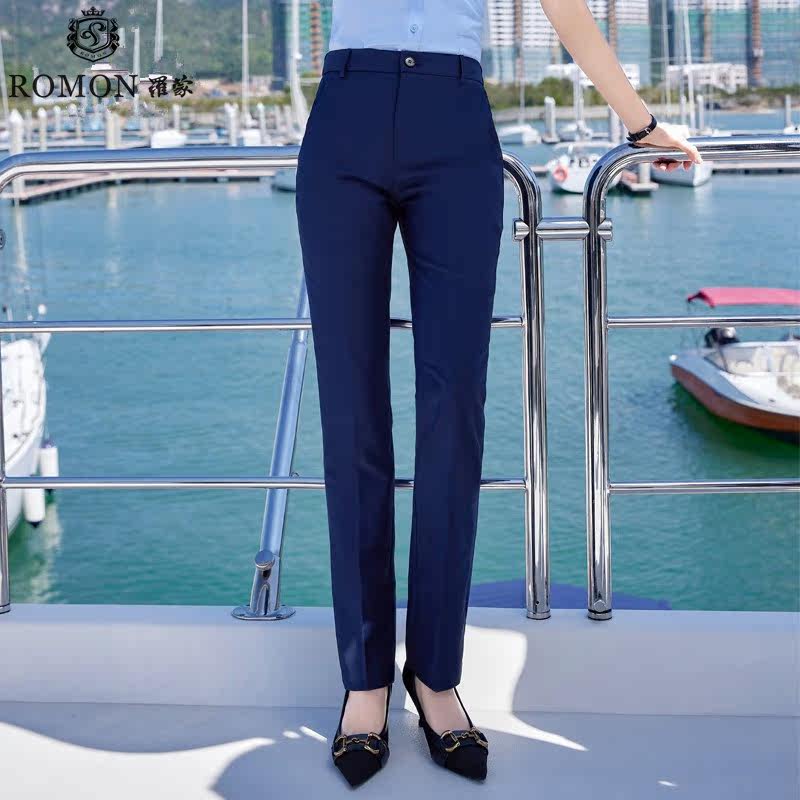 2022 Spring Summer Dress New Romont West Dress Pants Women Wool Business Free Ironing OL Career Positive Dress Interview Tooling Long Pants