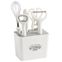 Internet celebrity kitchen gadget set fruit knife fruit and vegetable peeler bottle opener combination with storage rack food supplement with storage