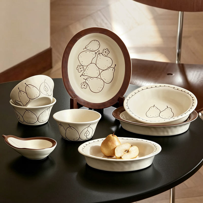 Timeless Four Seasons Pear Tableware Set New High-Value Housewarming Gift Box for New Home, Wedding Gift Timeless Four Seasons Pear Tableware Set New High-Value Housewarming Gift Box for New Home, Wedding Gift