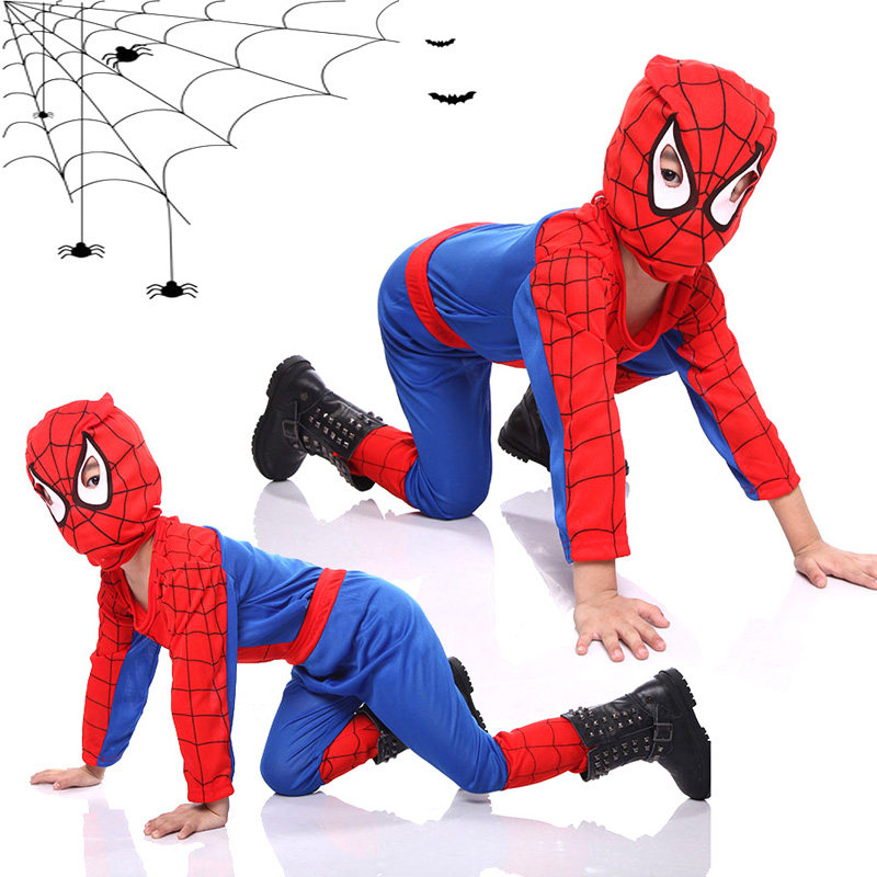Halloween Children's clothing Spiderman clothes for boys Tight Clothing Boys and Children Cos Makeup Balls 3-in-1 suit
