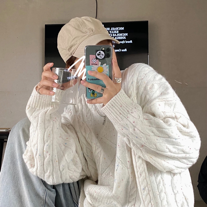 Real shot, real price, minority design sense knitted sweater, pullover and women's top