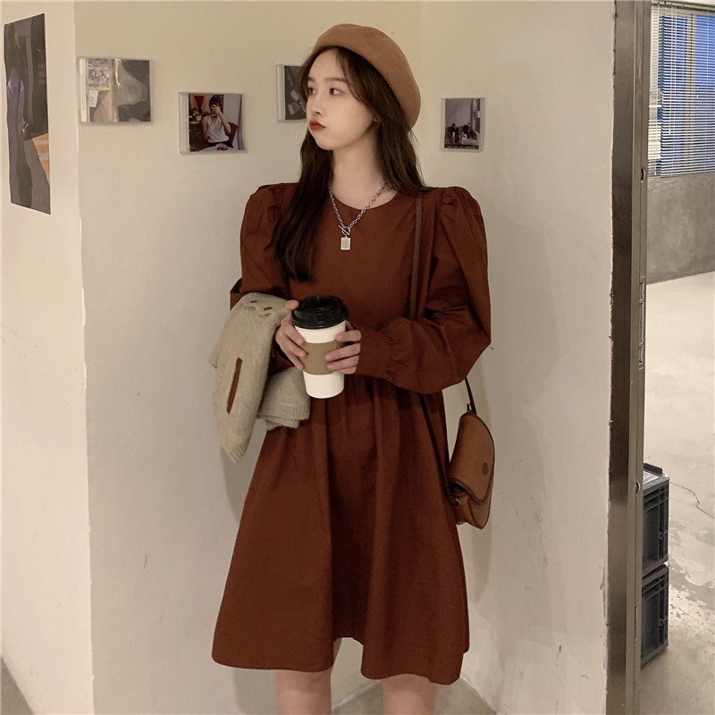 Real price new French single dress long design dress in spring