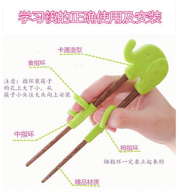 Training children chopsticks chopsticks children learn chopsticks quickly home wood baby tableware suit boy learning practice.
