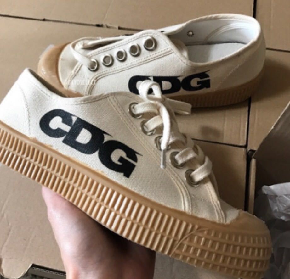 cdg canvas shoes