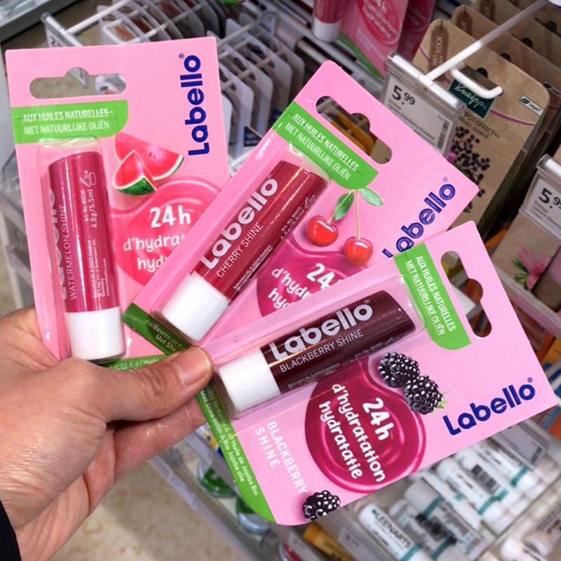 German original dress Labello moisturizing lipstick lightly colored 24 hours Long lasting moisturizing nourishing and anti-cracking blackberry