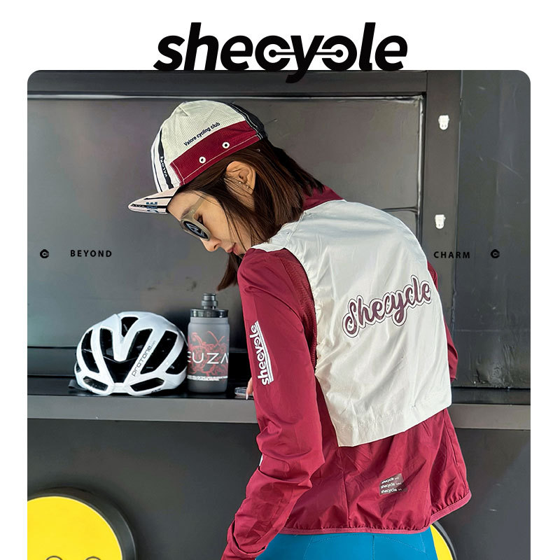 Shecycle Cycling Clothing Windproof and Water-Repellent Long-Sleeved Road Cycling Windbreaker Jacket for Women Spring and Summer
